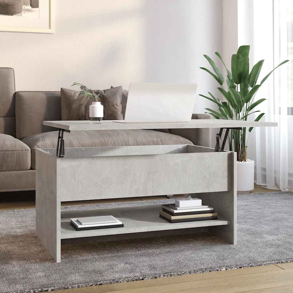 Table basse Gris béton 80x50x40 cm Bois d'ingénierie - XIOS