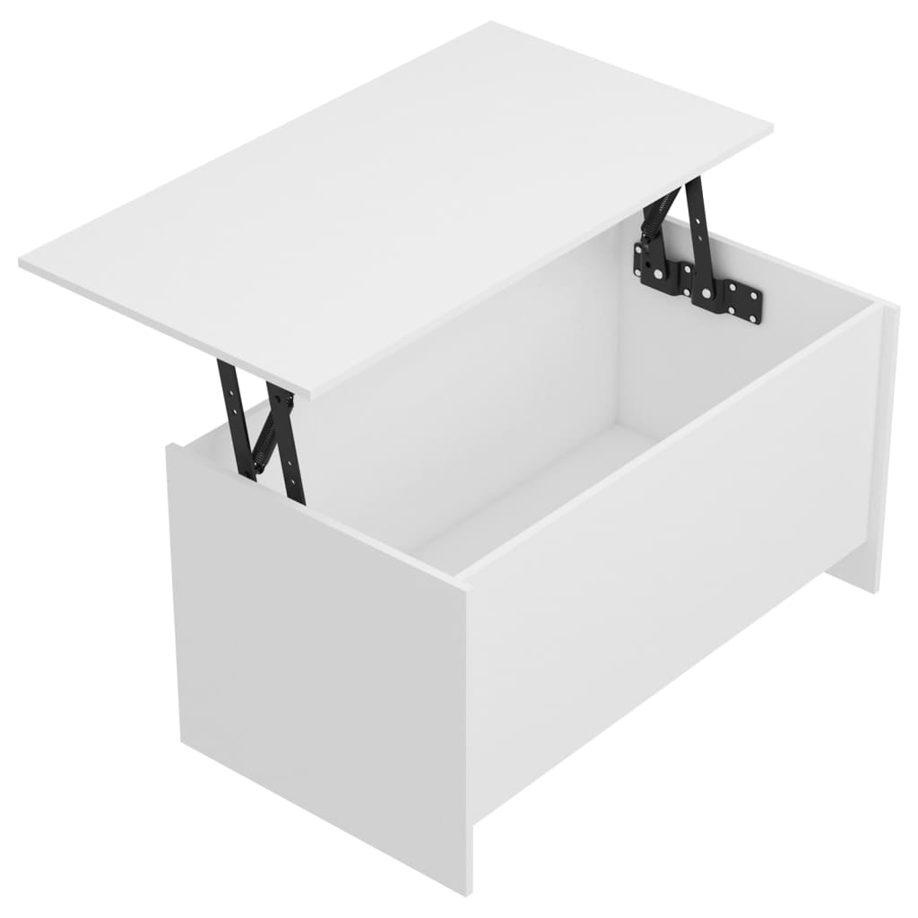 Table basse Blanc 102x55,5x52,5 cm Bois d'ingénierie - XIOS