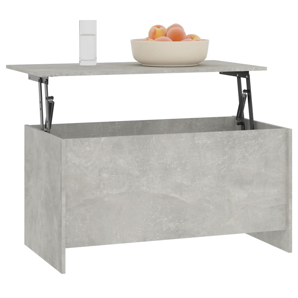 Table basse gris béton 102x55,5x52,5 cm bois d'ingénierie - XIOS