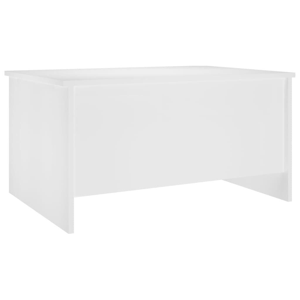 Table basse blanc 80x55,5x41,5 cm bois d'ingénierie - XIOS