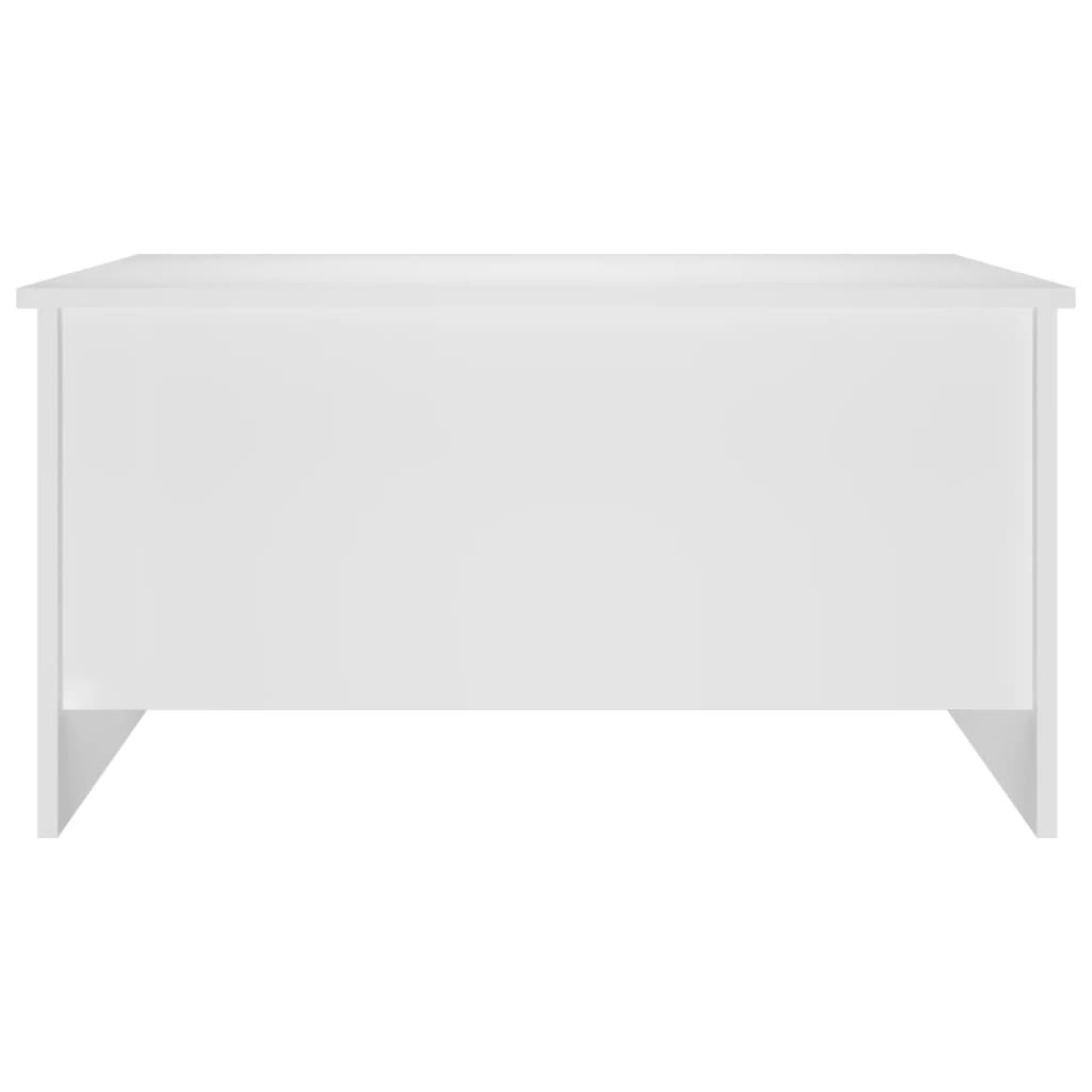 Table basse blanc 80x55,5x41,5 cm bois d'ingénierie - XIOS