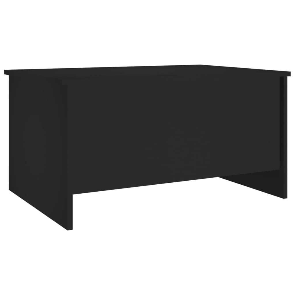Table basse noir 80x55,5x41,5 cm bois d'ingénierie - XIOS