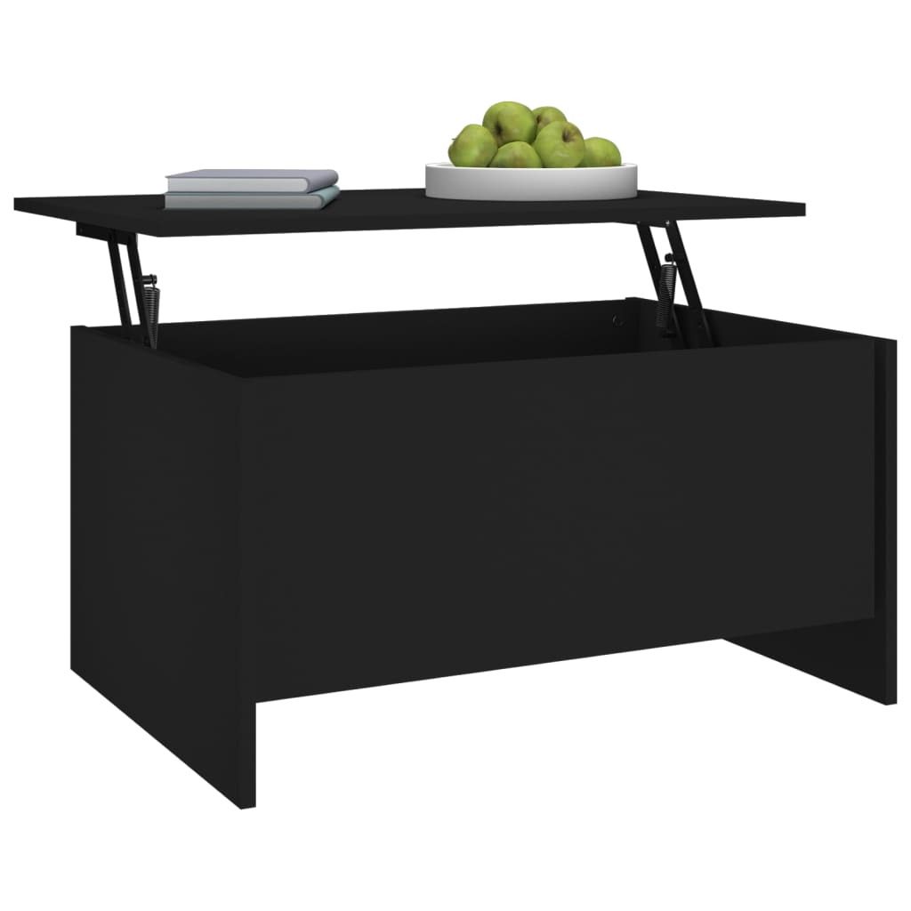 Table basse noir 80x55,5x41,5 cm bois d'ingénierie - XIOS