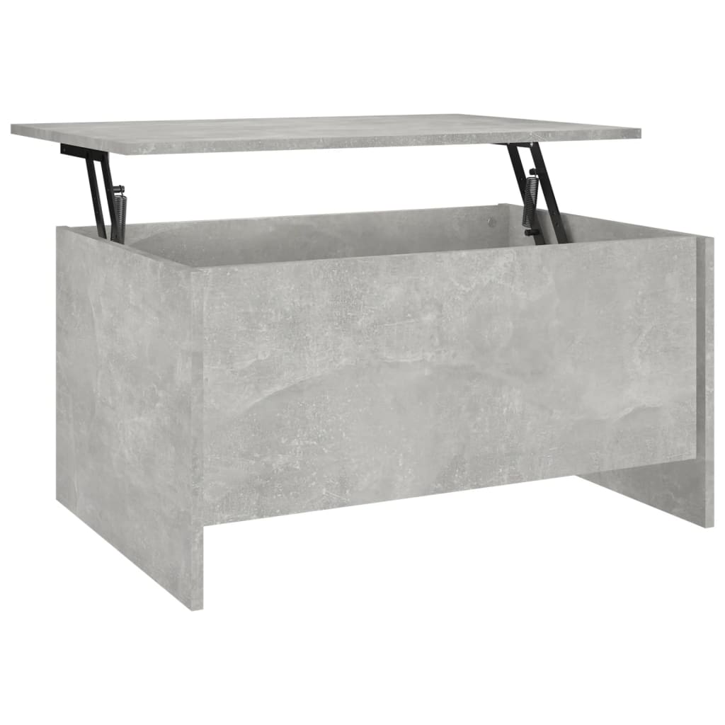 Table basse gris béton 80x55,5x41,5 cm bois d'ingénierie - XIOS