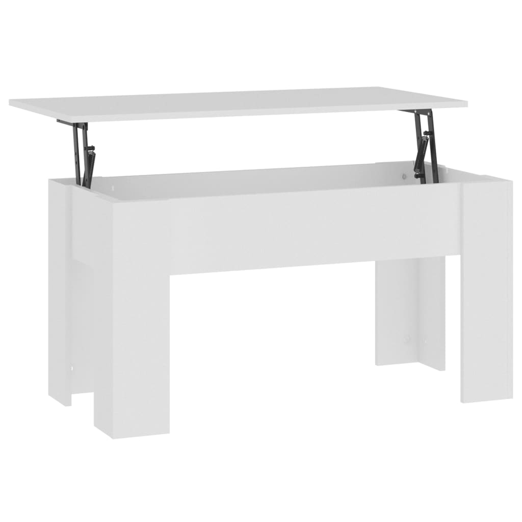 Table basse blanc 101x49x52 cm bois d'ingénierie - XIOS
