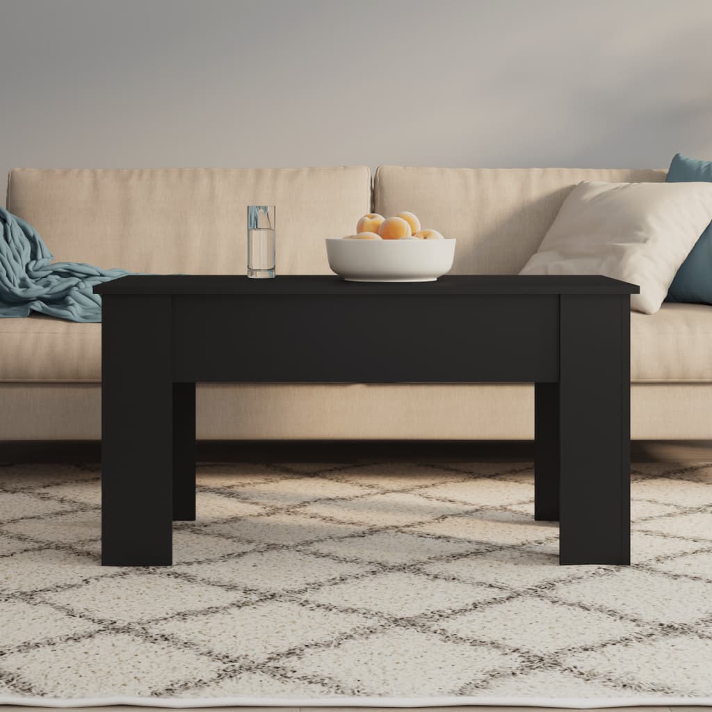 Table basse noir 101x49x52 cm bois d'ingénierie - XIOS