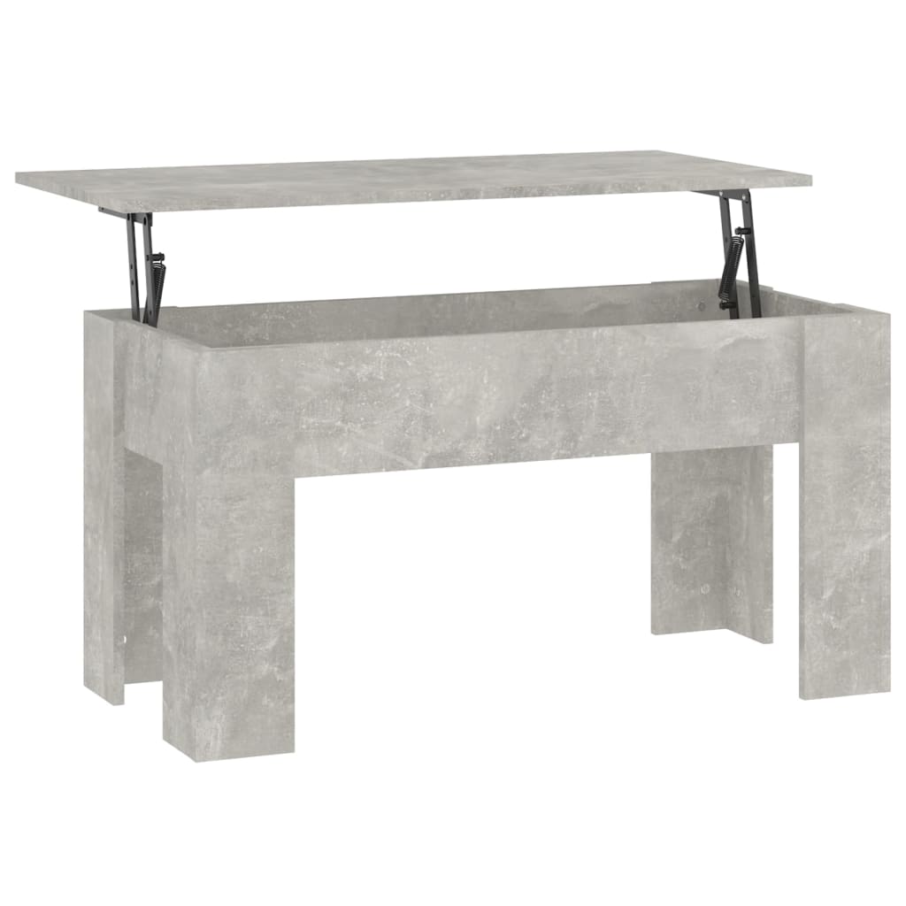 Table basse gris béton 101x49x52 cm bois d'ingénierie - XIOS