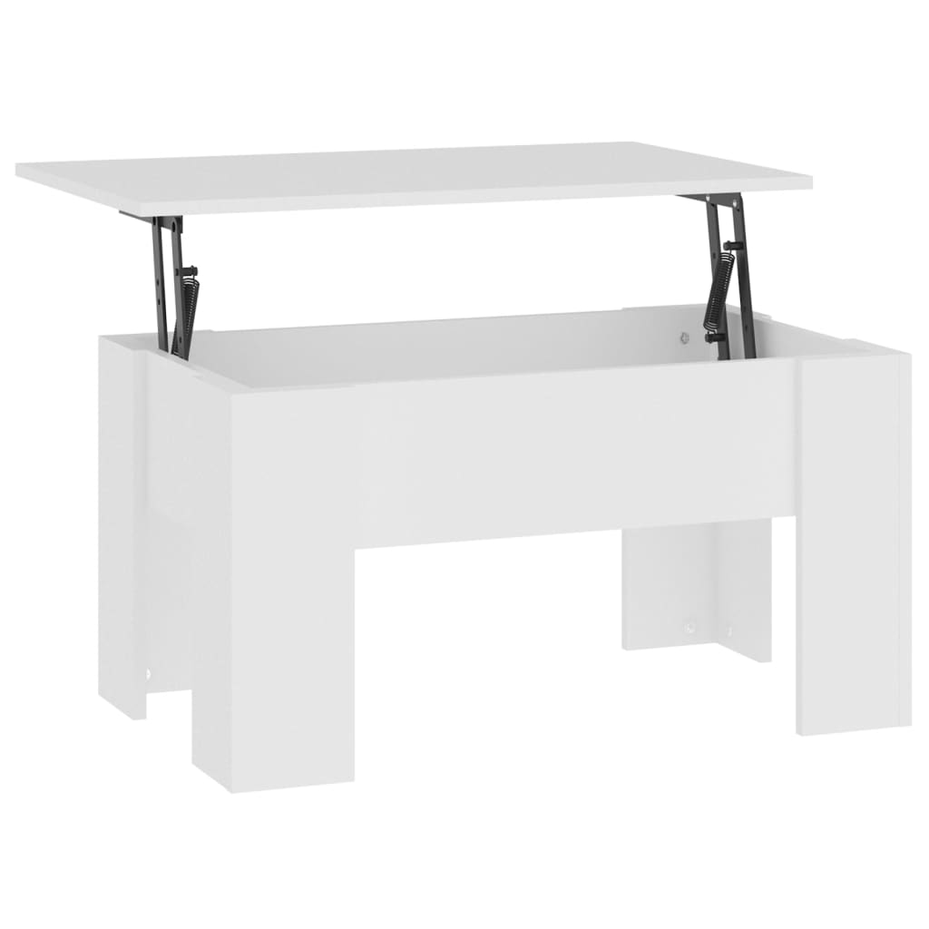 Table basse Blanc 79x49x41 cm Bois d'ingénierie - XIOS