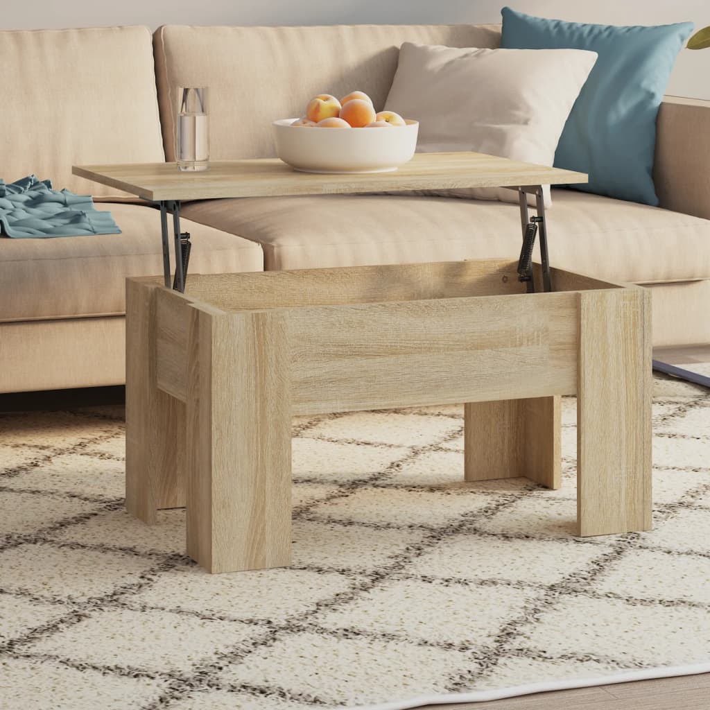 Table basse chêne sonoma 79x49x41 cm bois d'ingénierie - XIOS
