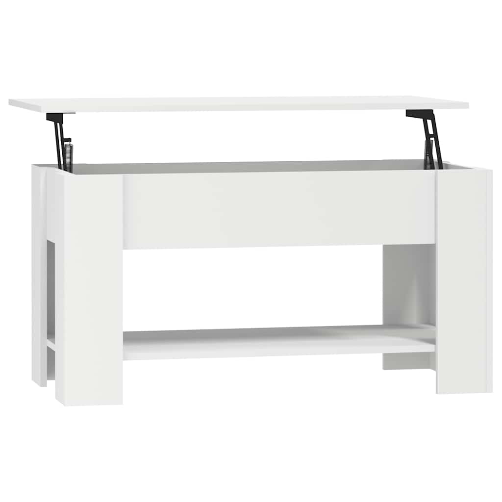 Table basse blanc 101x49x52 cm bois d'ingénierie - XIOS