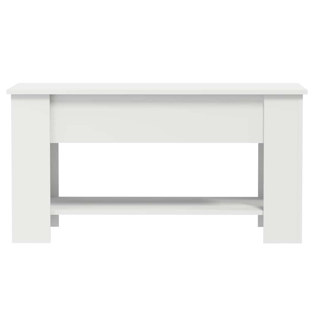 Table basse blanc 101x49x52 cm bois d'ingénierie - XIOS