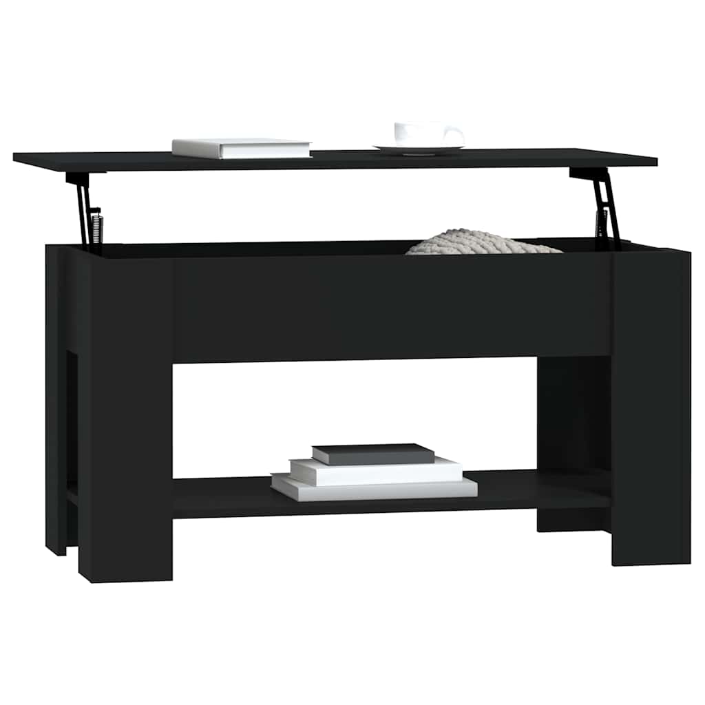 Table basse noir 101x49x52 cm bois d'ingénierie - XIOS