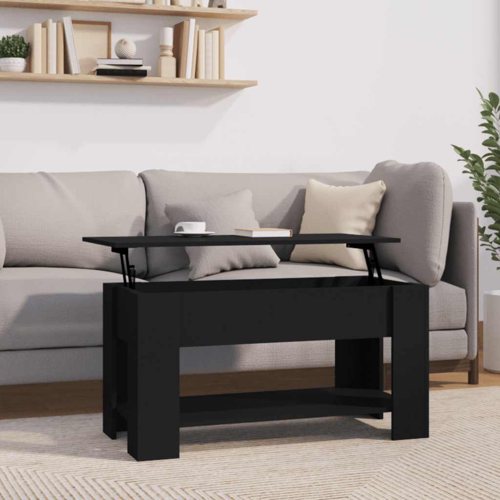 Table basse noir 101x49x52 cm bois d'ingénierie - XIOS