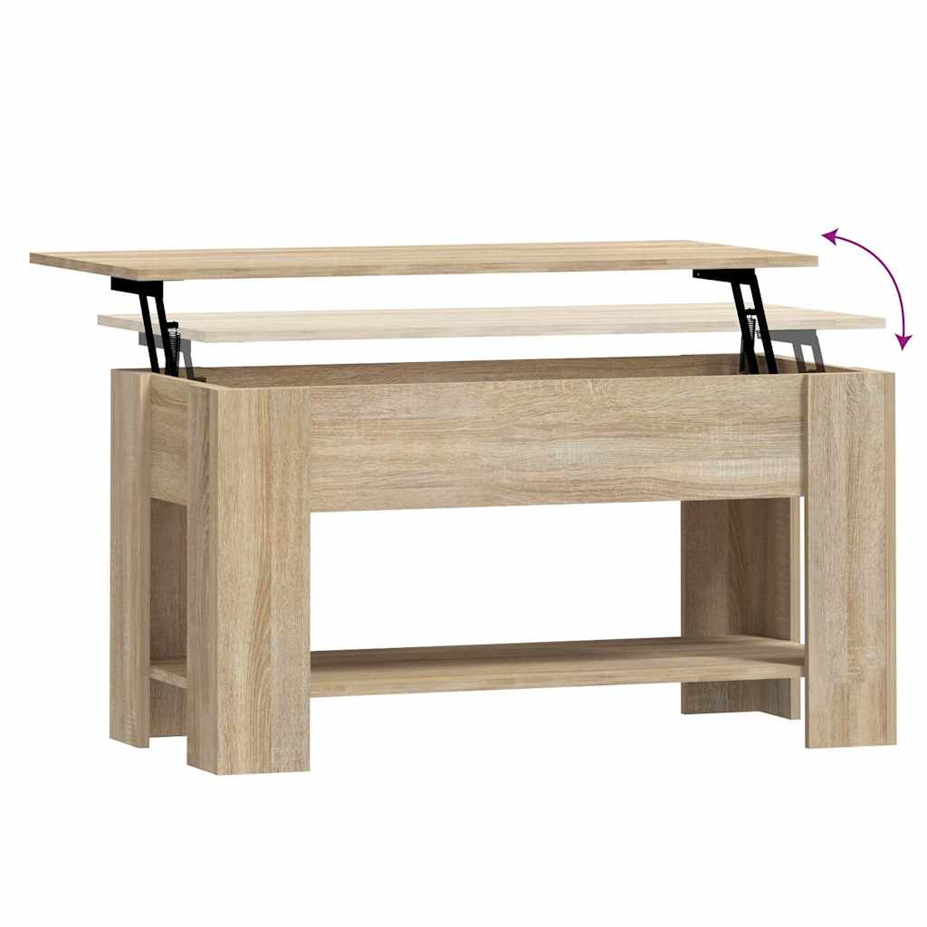 Table basse chêne sonoma 101x49x52 cm bois d'ingénierie - XIOS