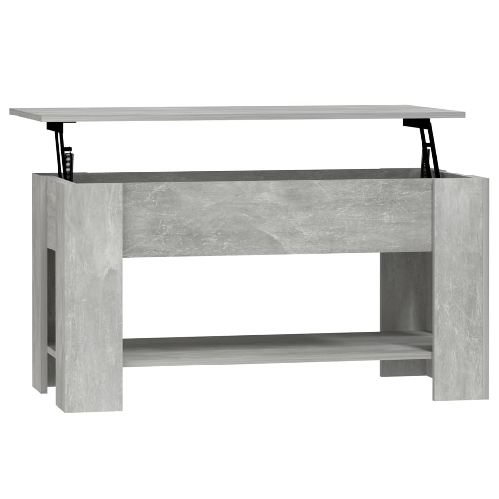 Table basse gris béton 101x49x52 cm bois d'ingénierie - XIOS