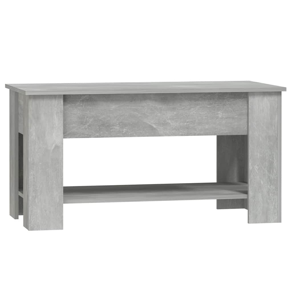 Table basse gris béton 101x49x52 cm bois d'ingénierie - XIOS