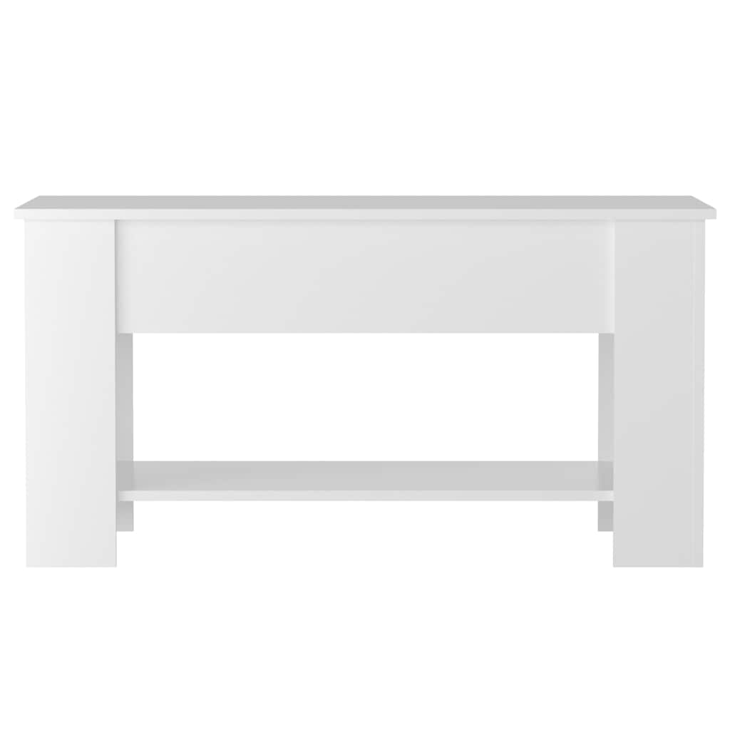 Table basse blanc brillant 101x49x52 cm bois d'ingénierie - XIOS
