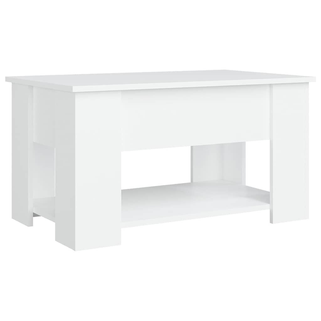 Table basse blanc 79x49x41 cm bois d'ingénierie - XIOS