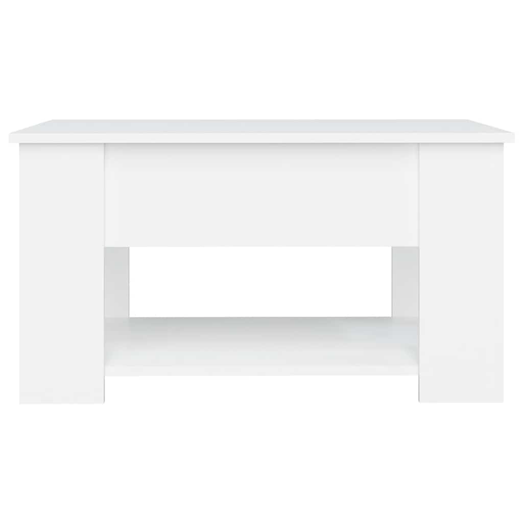 Table basse blanc 79x49x41 cm bois d'ingénierie - XIOS