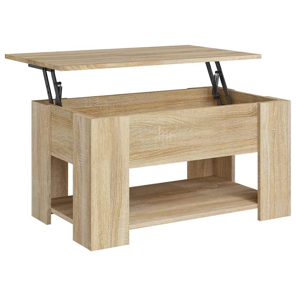 Table basse chêne sonoma 79x49x41 cm bois d'ingénierie - XIOS