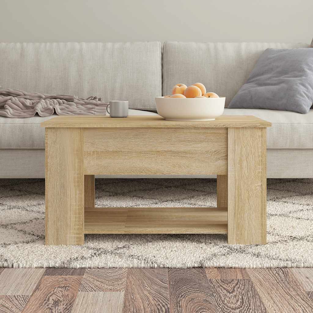 Table basse chêne sonoma 79x49x41 cm bois d'ingénierie - XIOS