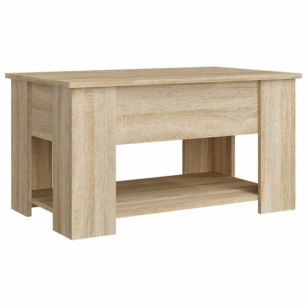Table basse chêne sonoma 79x49x41 cm bois d'ingénierie - XIOS