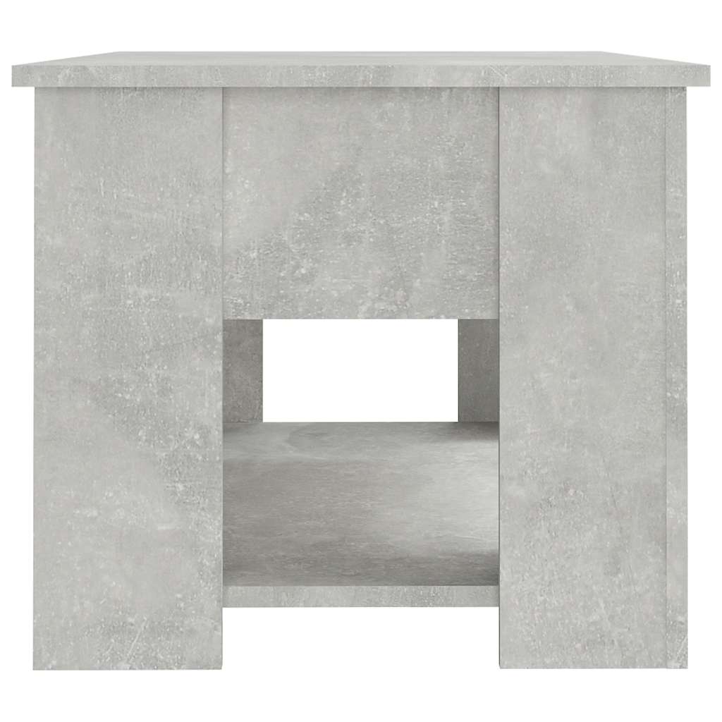 Table basse gris béton 79x49x41 cm bois d'ingénierie - XIOS