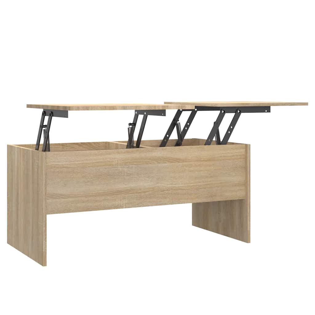 Table basse chêne sonoma 102x50,5x46,5 cm bois d'ingénierie - XIOS