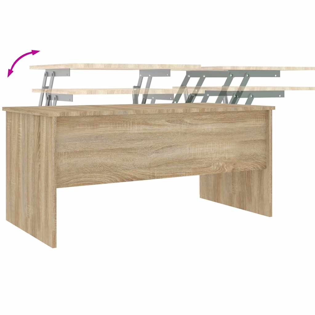 Table basse chêne sonoma 102x50,5x46,5 cm bois d'ingénierie - XIOS