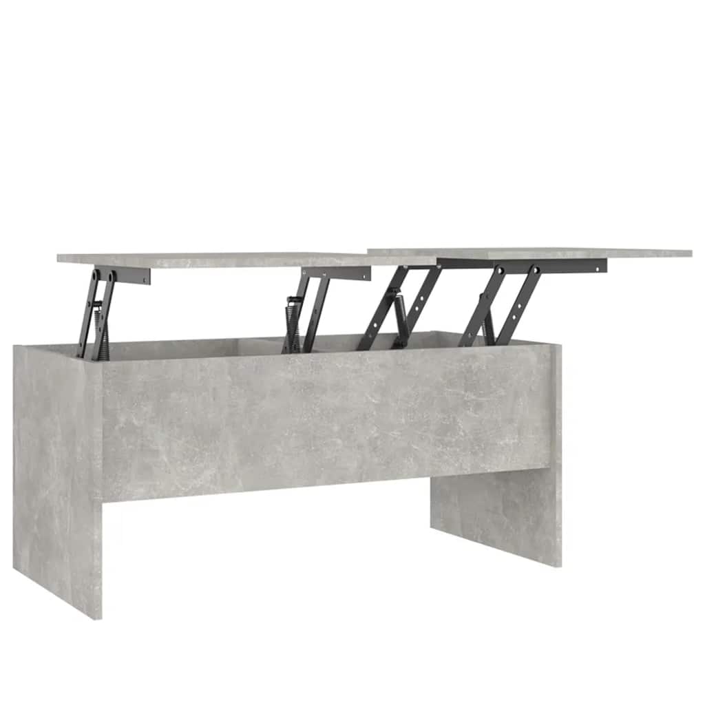Table basse gris béton 102x50,5x46,5 cm bois d'ingénierie - XIOS
