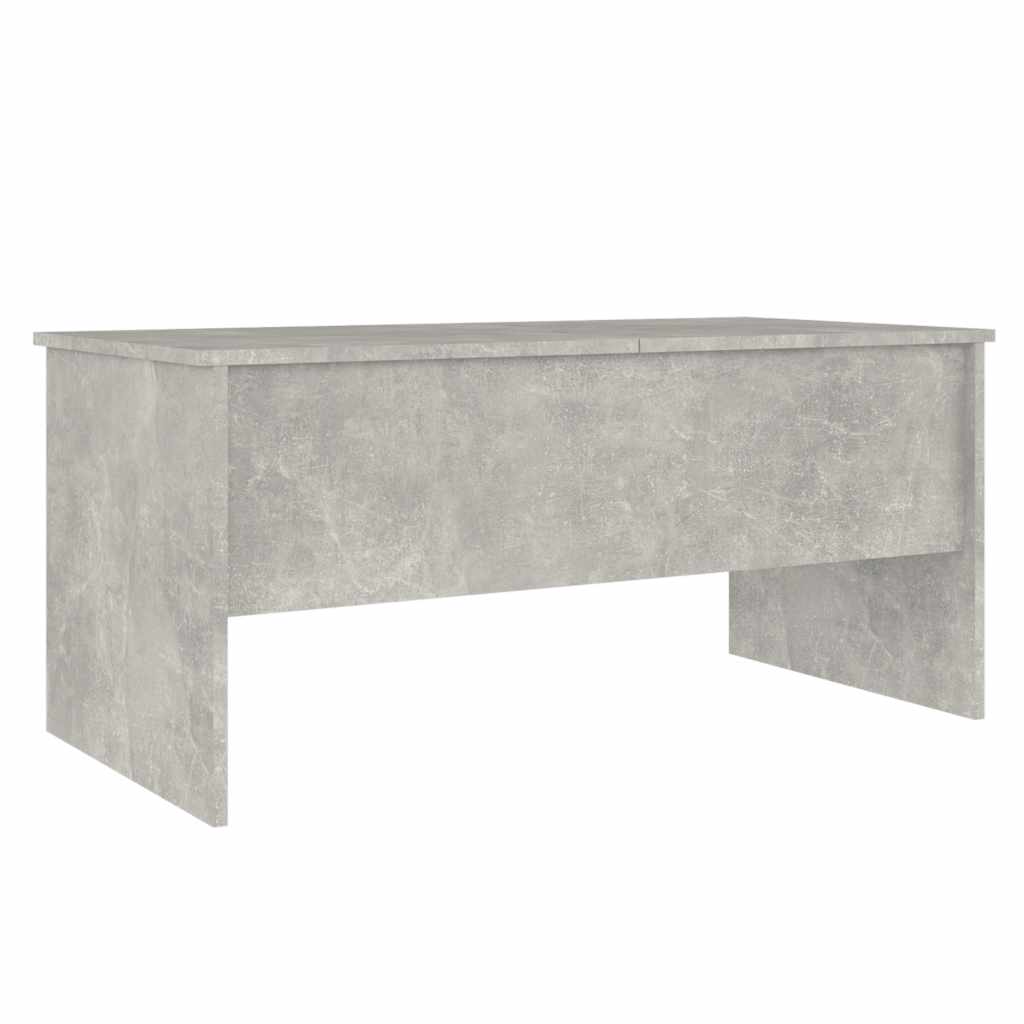 Table basse gris béton 102x50,5x46,5 cm bois d'ingénierie - XIOS