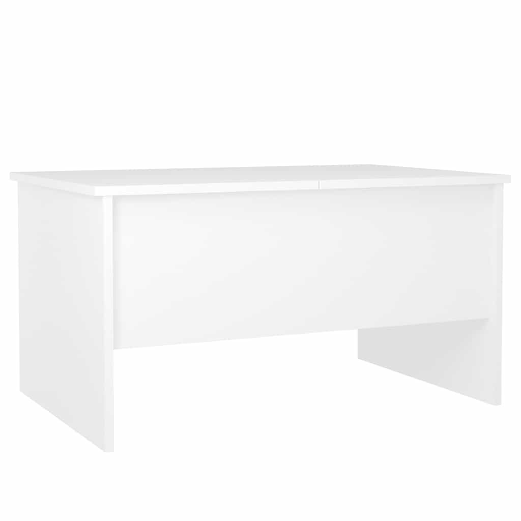 Table basse blanc 80x50x42,5 cm bois d'ingénierie - XIOS