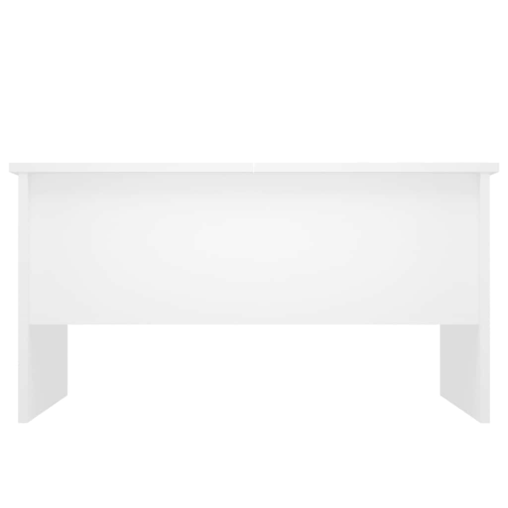Table basse blanc 80x50x42,5 cm bois d'ingénierie - XIOS