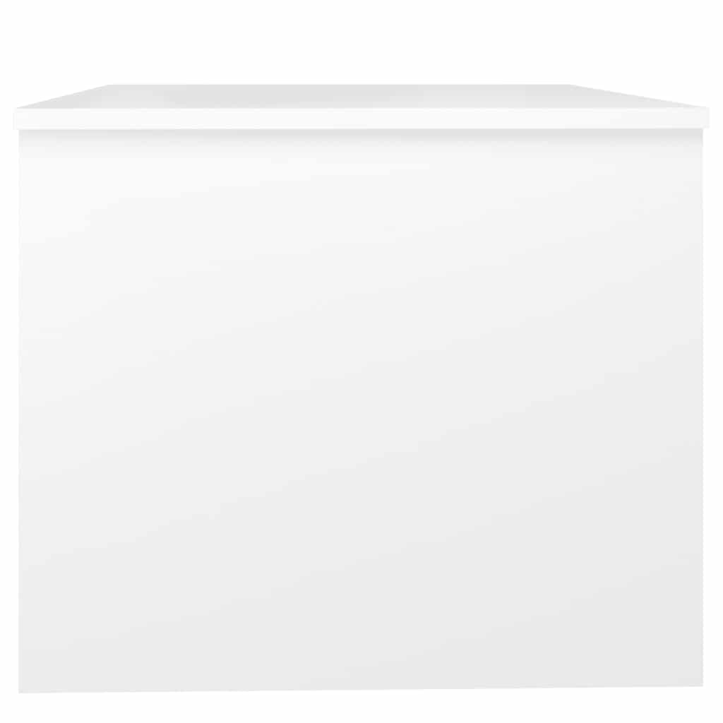 Table basse blanc 80x50x42,5 cm bois d'ingénierie - XIOS