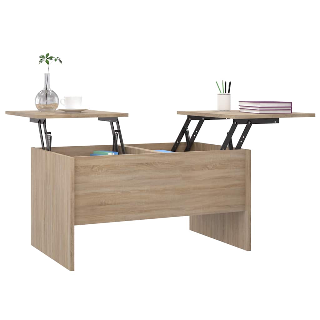 Table basse chêne sonoma 80x50x42,5 cm bois d'ingénierie - XIOS