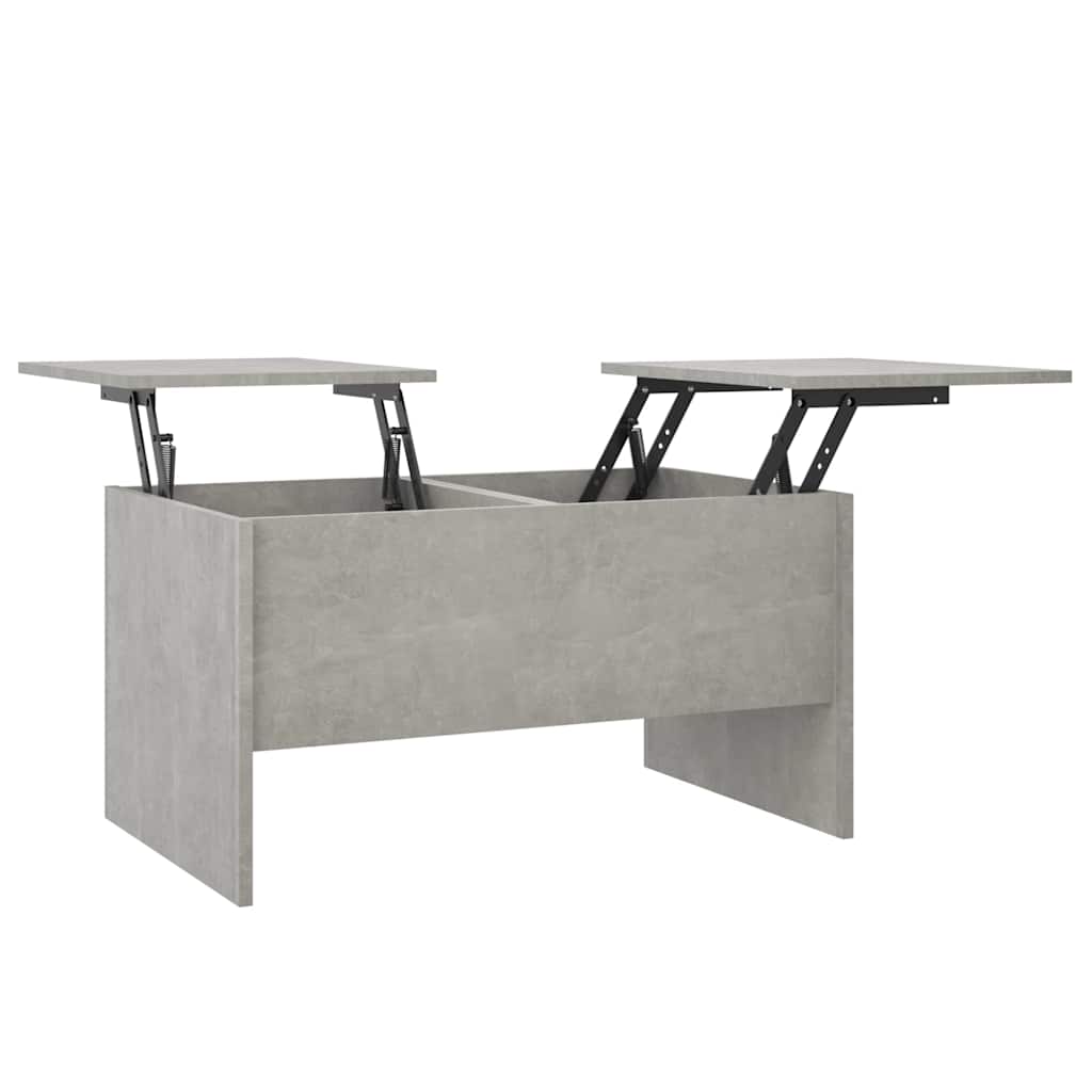 Table basse gris béton 80x50x42,5 cm bois d'ingénierie - XIOS