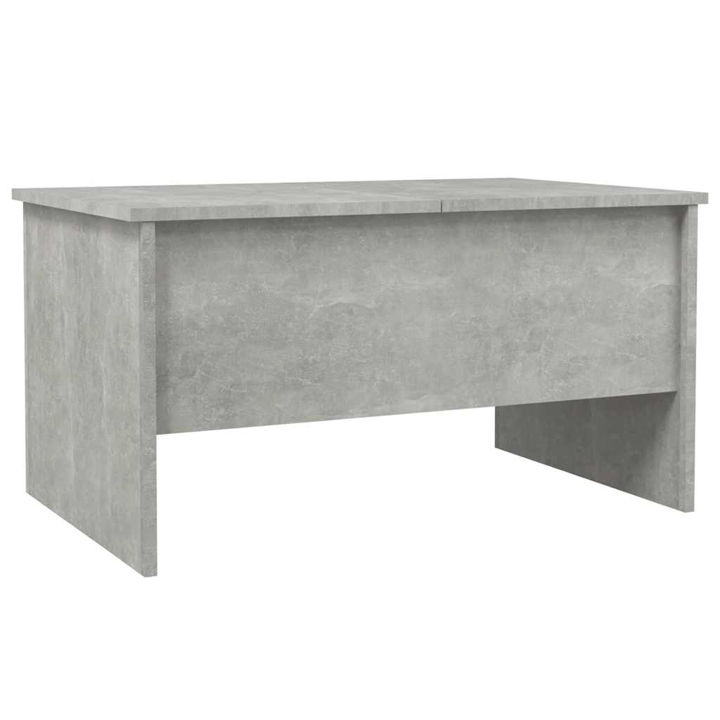 Table basse gris béton 80x50x42,5 cm bois d'ingénierie - XIOS