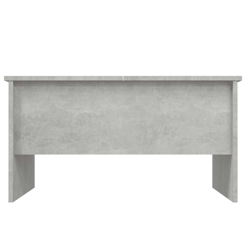 Table basse gris béton 80x50x42,5 cm bois d'ingénierie - XIOS