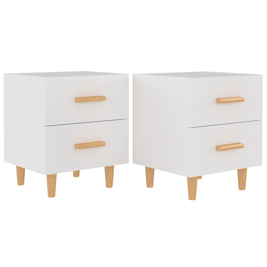 Tables de chevet 2 pcs Blanc 40x35x47,5 cm - XIOS
