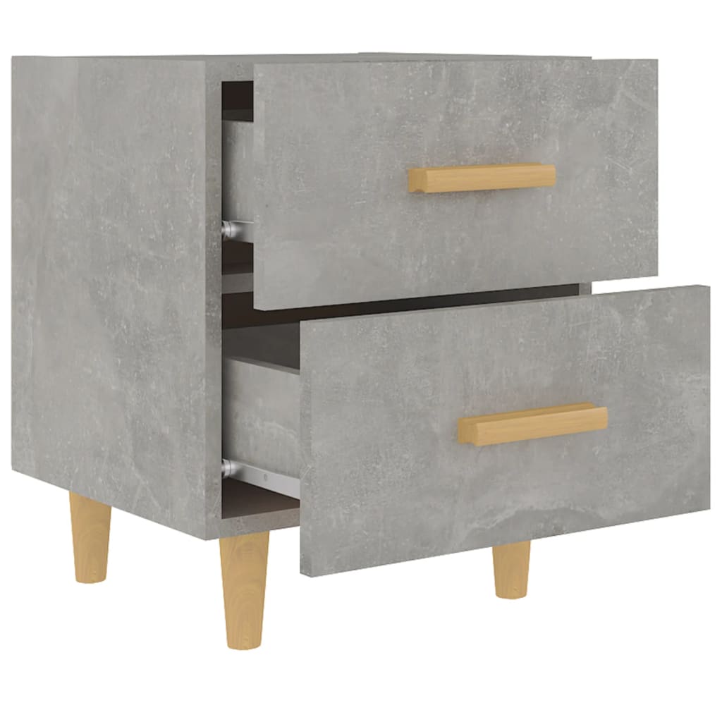 Tables de chevet 2 pcs Gris béton 40x35x47,5 cm - XIOS
