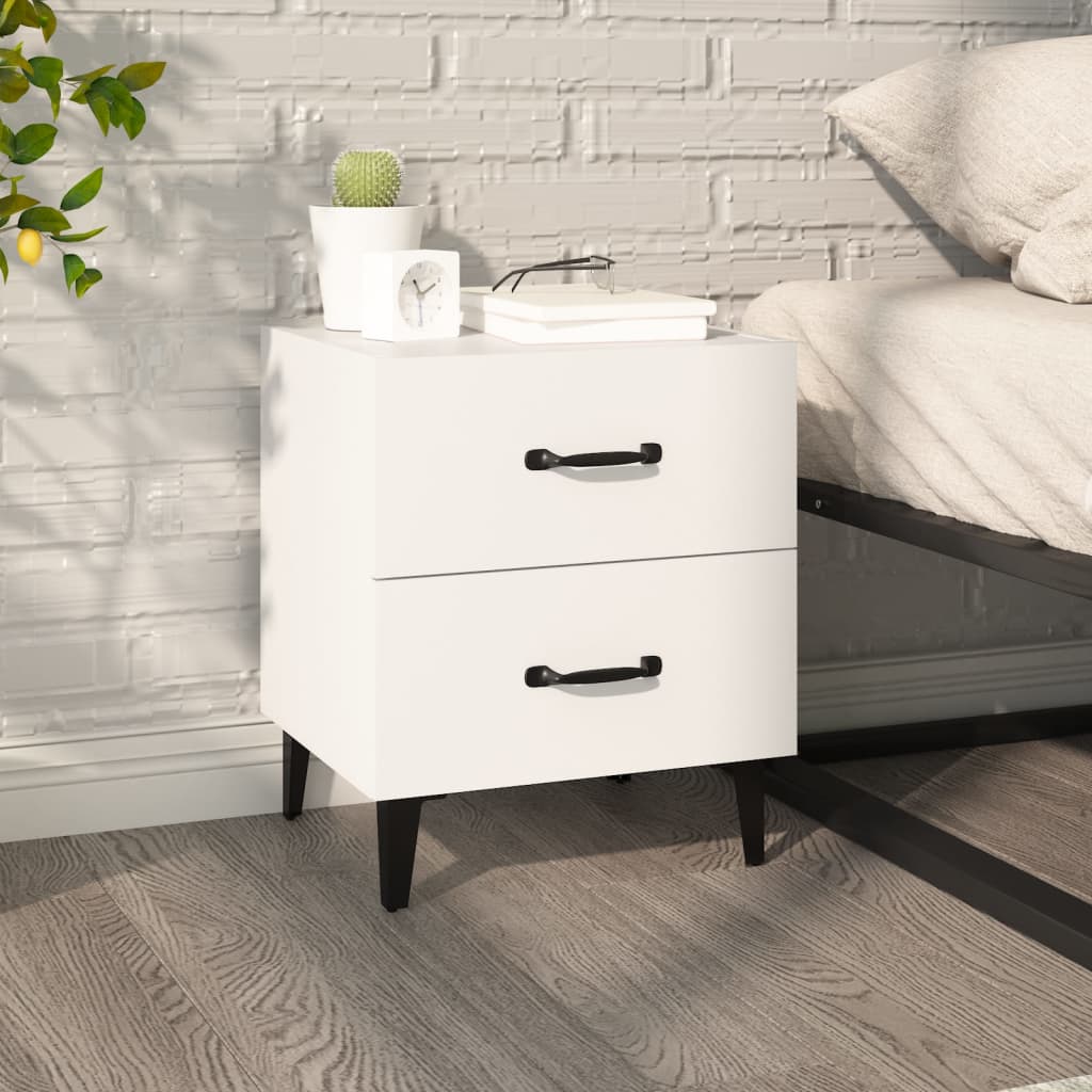 Table de chevet Blanc 40x35x47,5 cm - XIOS
