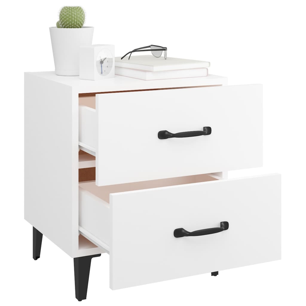 Tables de chevet 2 pcs Blanc 40x35x47,5 cm - XIOS