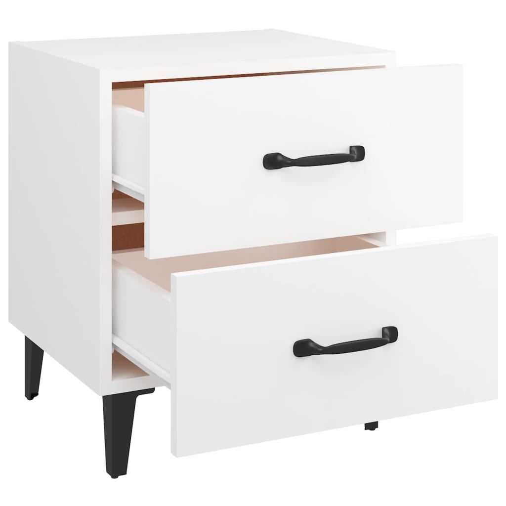 Tables de chevet 2 pcs Blanc 40x35x47,5 cm - XIOS