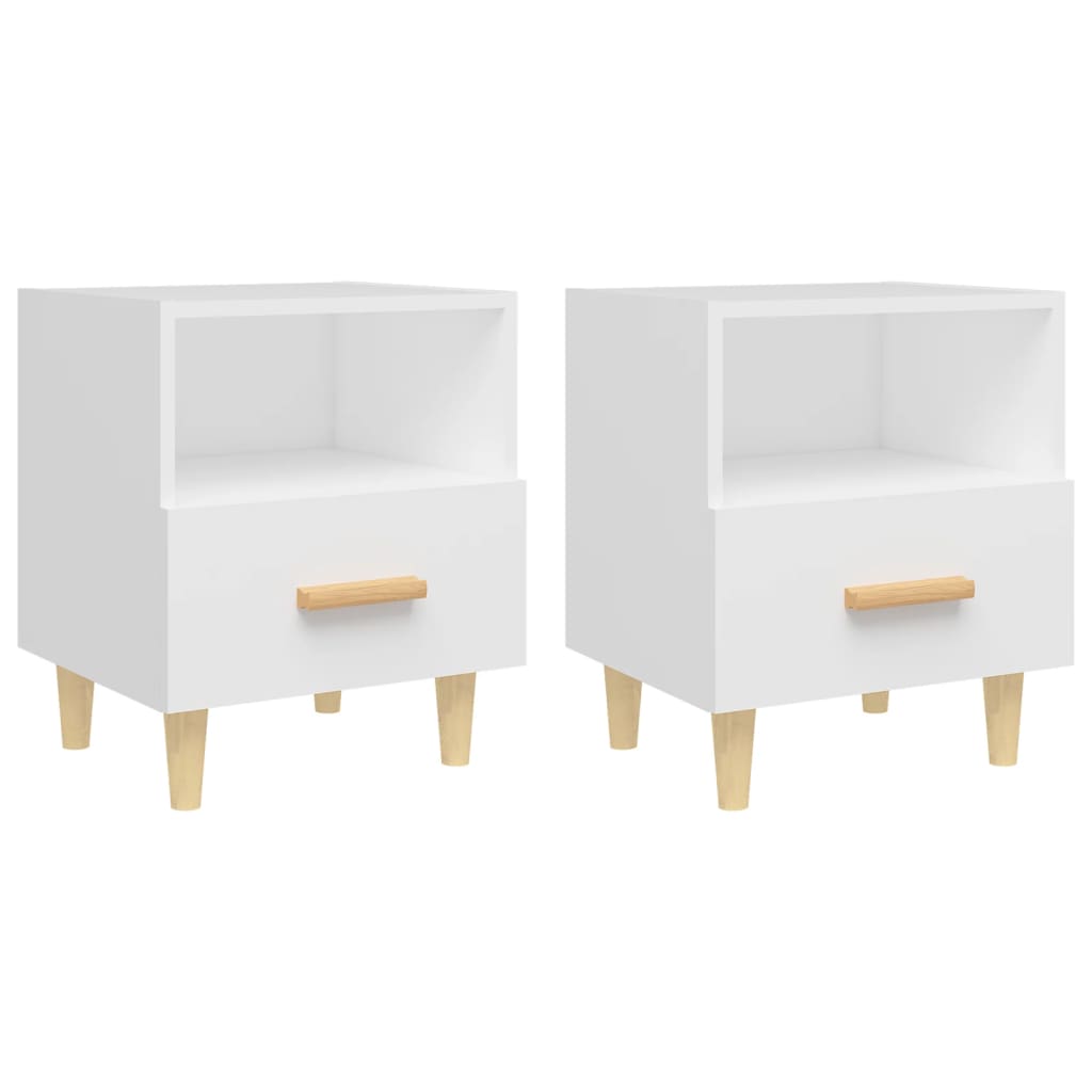 Tables de chevet 2 pcs Blanc 40x35x47 cm - XIOS