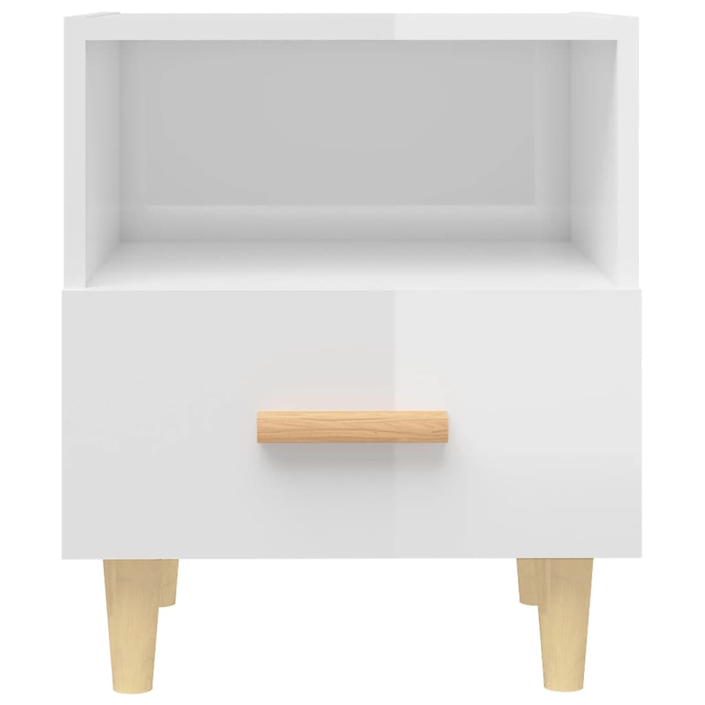 Tables de chevet 2 pcs blanc brillant 40x35x47 cm - XIOS