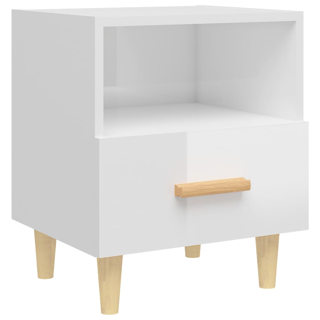 Tables de chevet 2 pcs blanc brillant 40x35x47 cm - XIOS