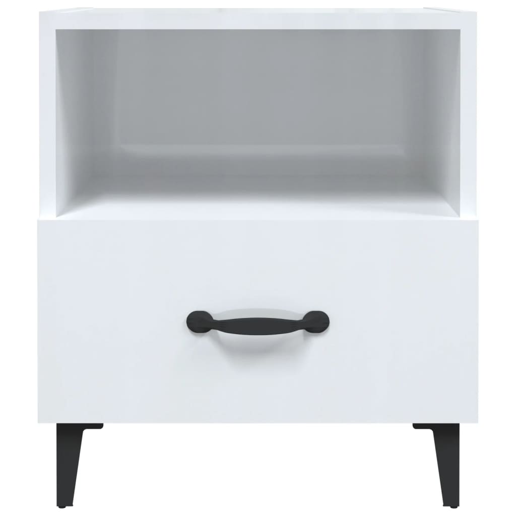 Tables de chevet 2 pcs Blanc brillant Bois d'ingénierie - XIOS