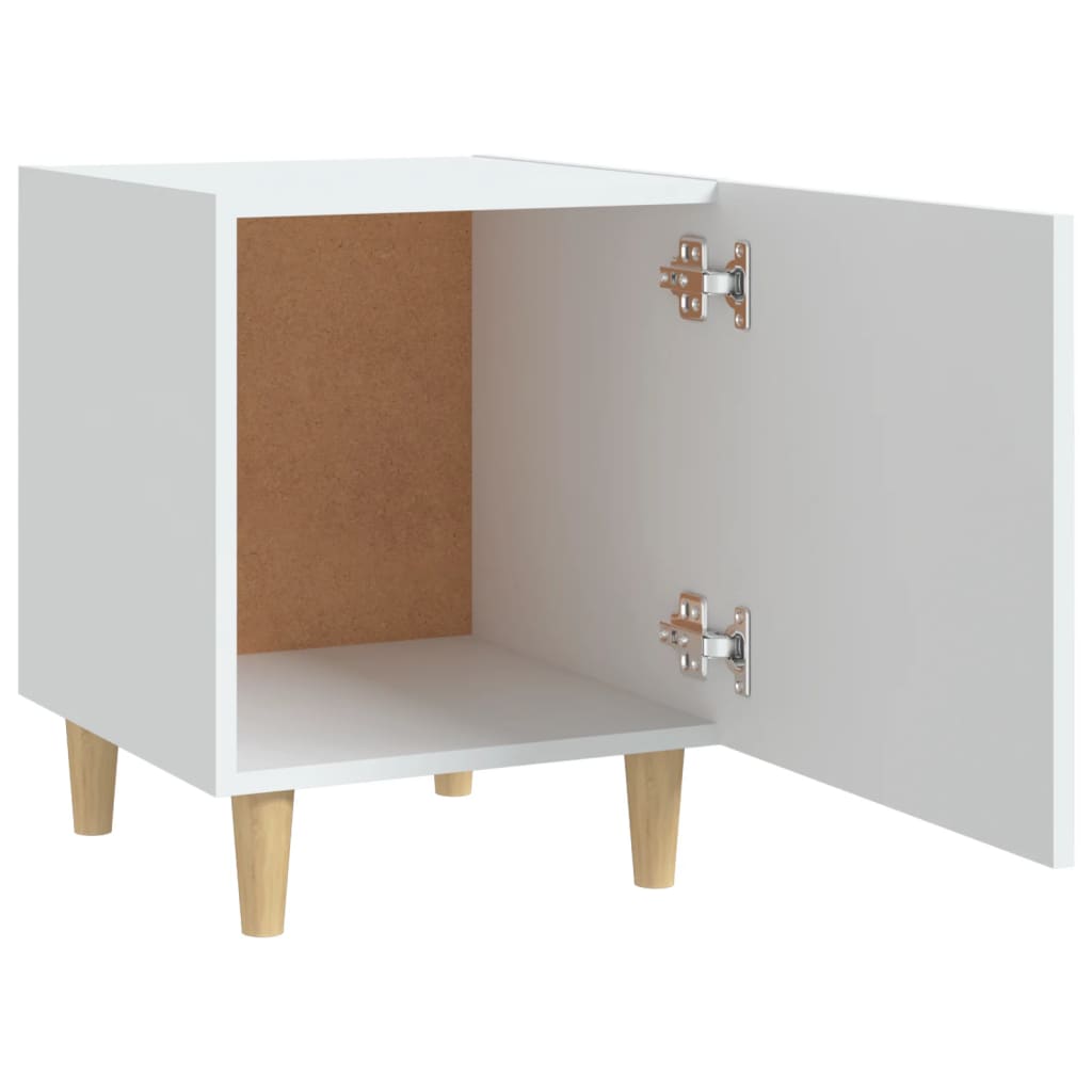 Tables de chevet 2 pcs Blanc Bois d'ingénierie - XIOS