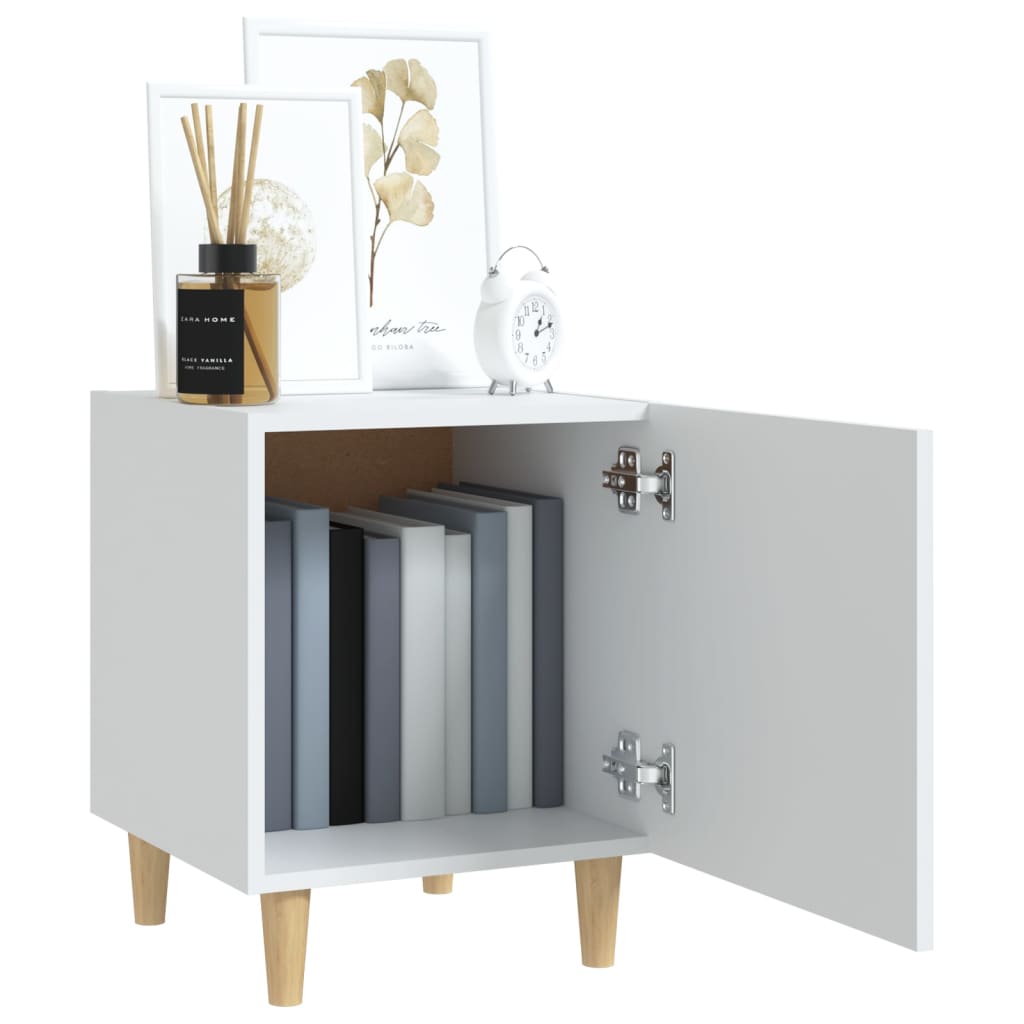 Tables de chevet 2 pcs Blanc Bois d'ingénierie - XIOS