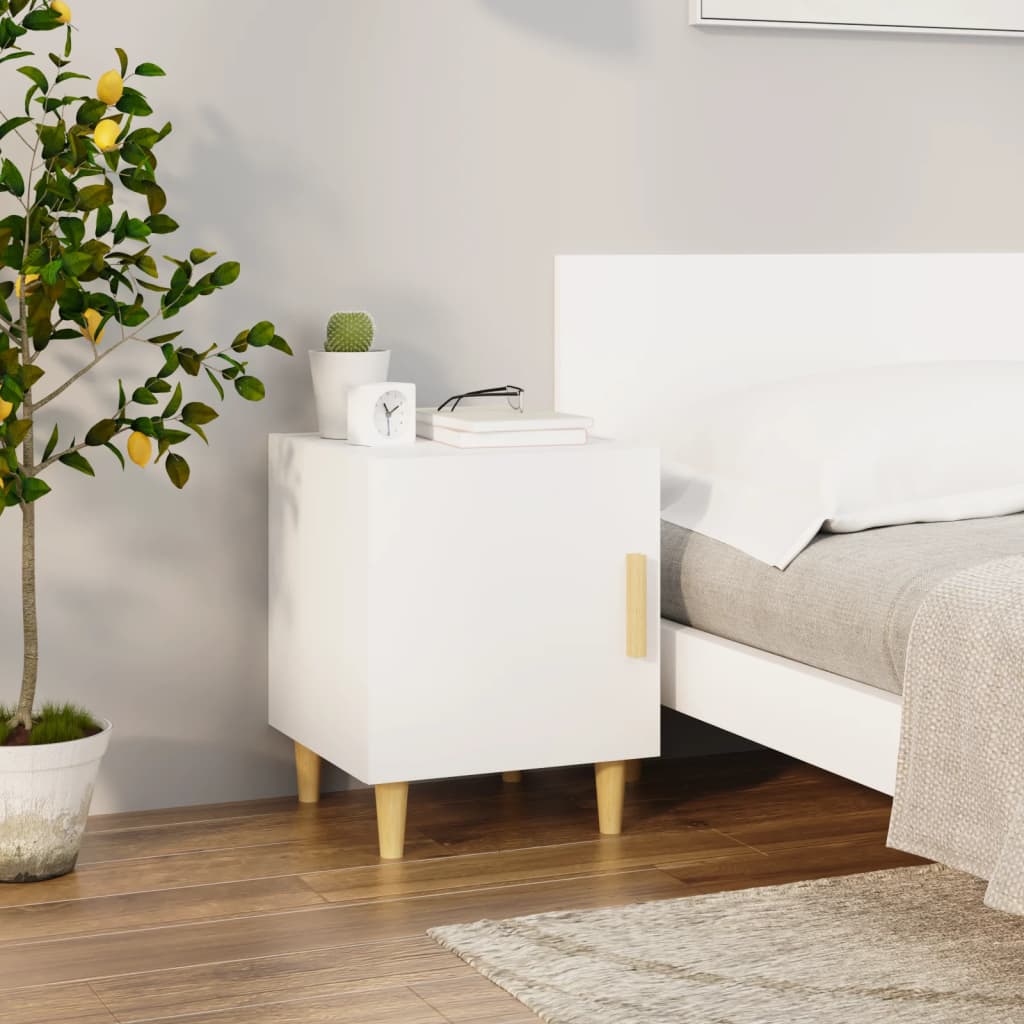Tables de chevet 2 pcs Blanc Bois d'ingénierie - XIOS
